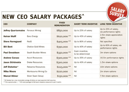 CEO salaries tighten, but blue sky still there