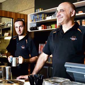 Panos thrive on cafe pressure