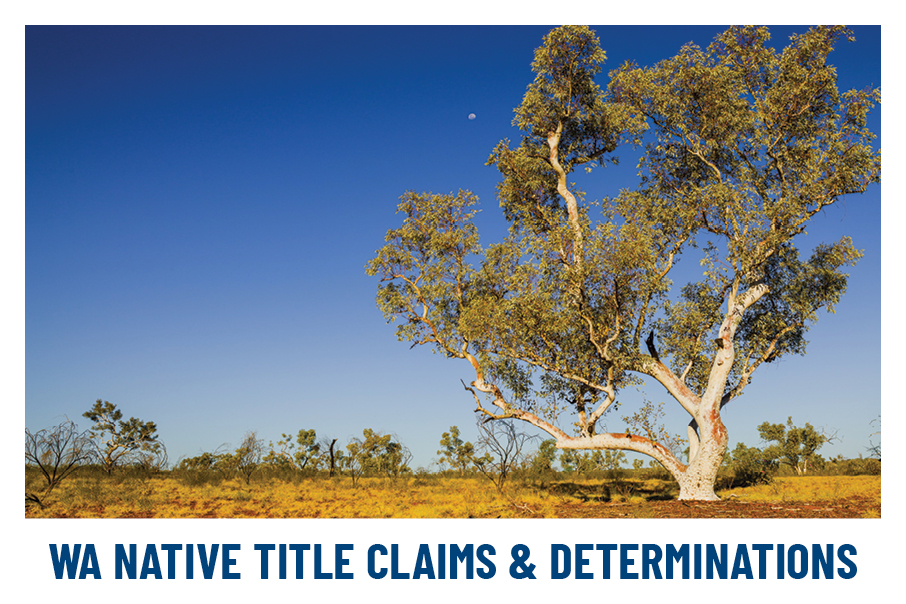 WA Native Title Claims & Determinations 2023 Map