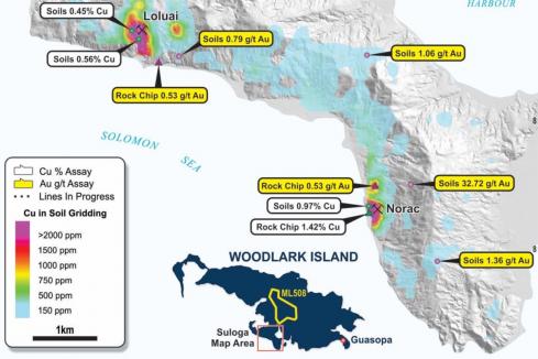 Ounce to the tonne soils in PNG for Geopacific