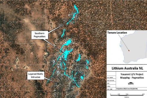 Abundant pegmatites for Lithium Australia at Youanmi