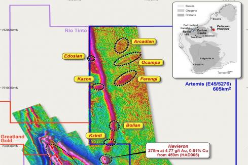 Artemis completes gravity survey in the Paterson Range