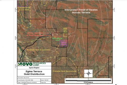 Pilbara alluvial channel gold find for Novo