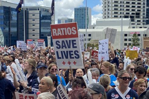 Nurses on strike, rally outside parliament