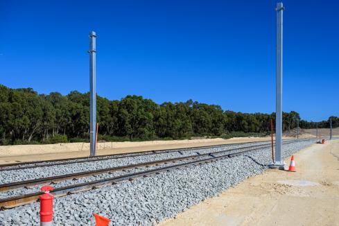 Test train hits tracks on Yanchep extension 