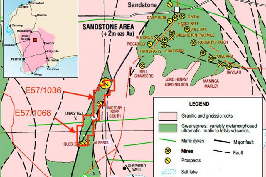 Surefire to drill for gold near Sandstone