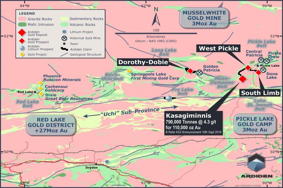 Ardiden bullish on gold play after finding historical assays