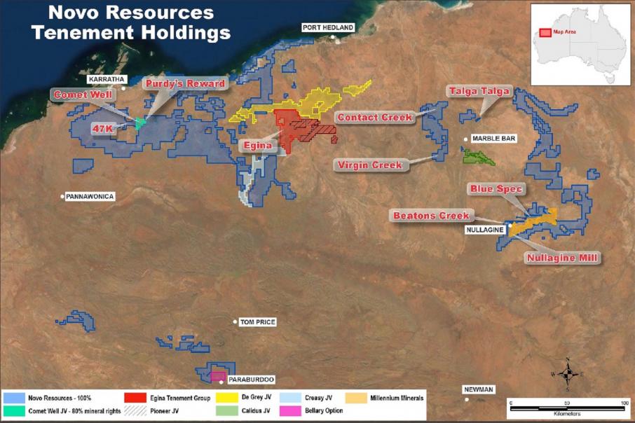 Novo completes earn-in over Pilbara gold project