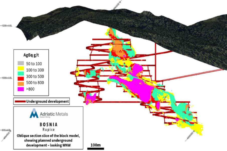 Adriatic tweaks Bosnian mine plan to front end high-grade silver core