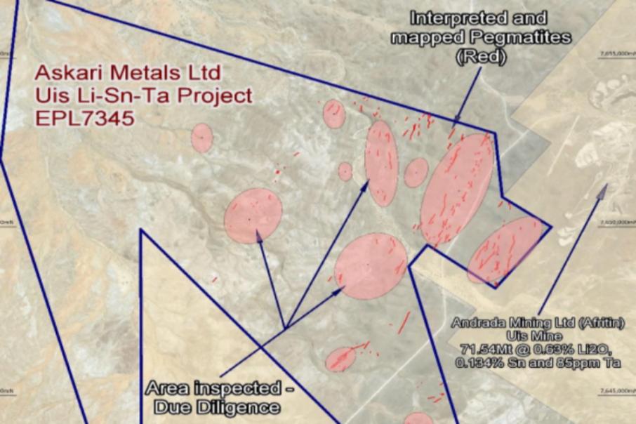 Askari completes, drills Nambian lithium acquisition